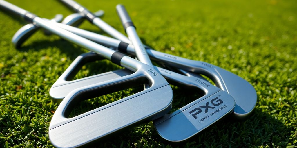 Used PXG 0211 irons on a green.