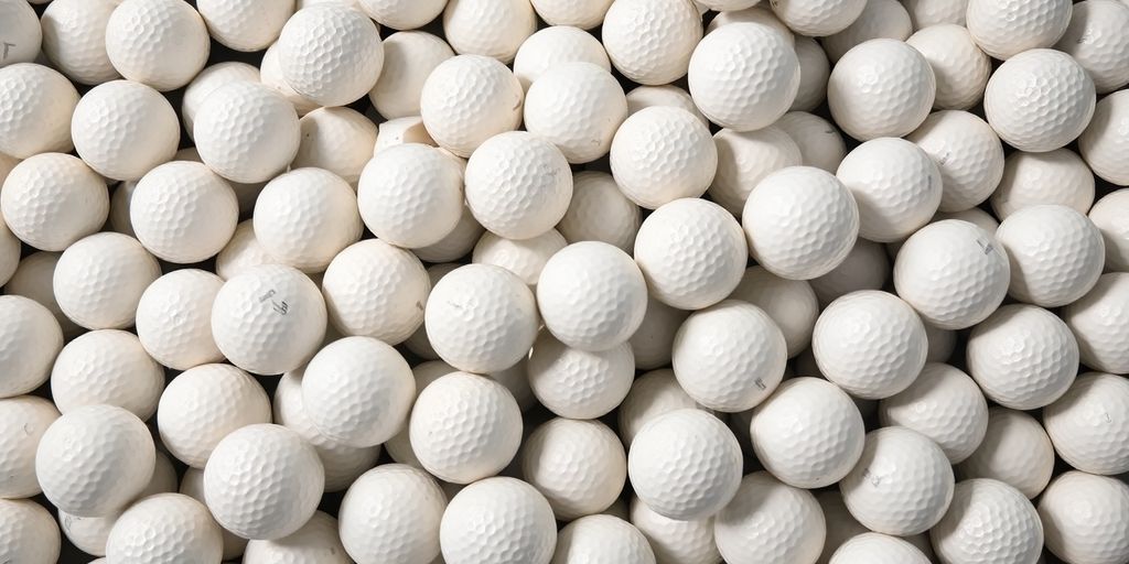 Pile of golf balls, some new, some used.