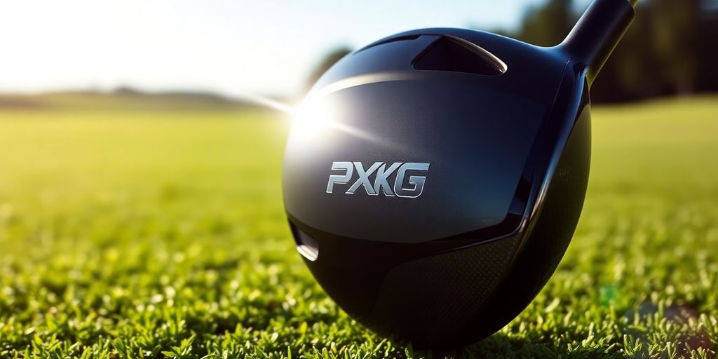 PXG driver on a golf course.