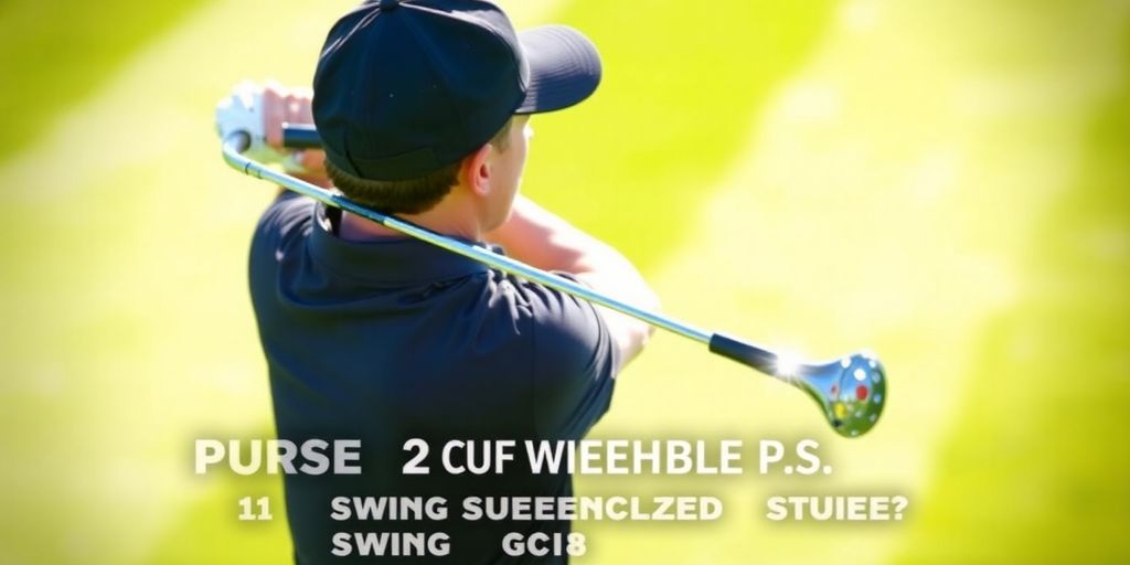 Golfer swinging Pure 2 Improve Swing Speed Trainer