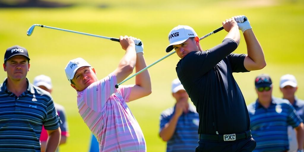 PXG golf pros in action on the course.