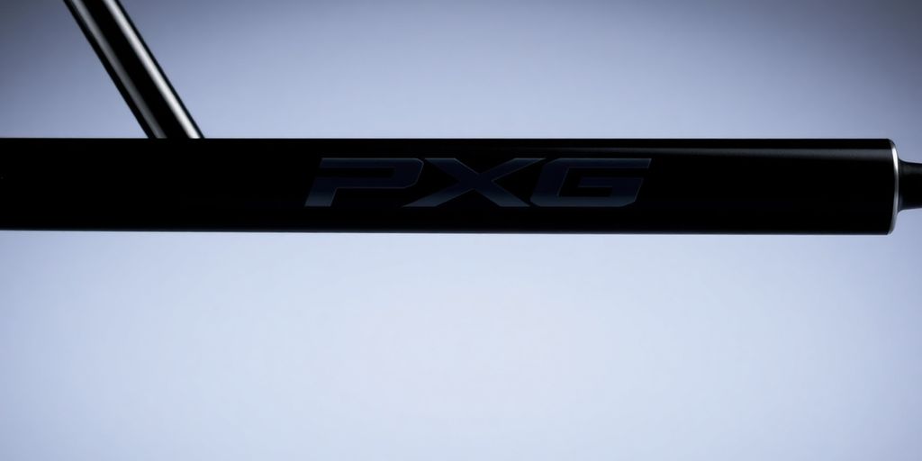 Close-up of a PXG putter shaft.